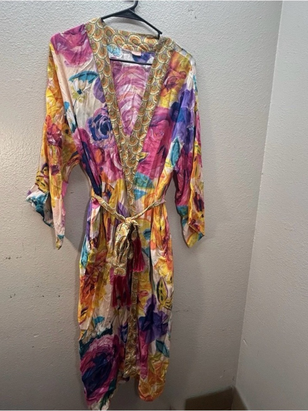 Powder Design Floral Robe One Soxe Psychedelic Artsy Art To Wear Boho